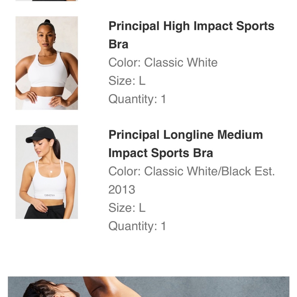 Fabletics White Longline Medium Impact Sports Bra - image 4